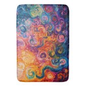 Psychedelische Wirbel Ölgemälde Badematte (Vorderseite Vertikal)