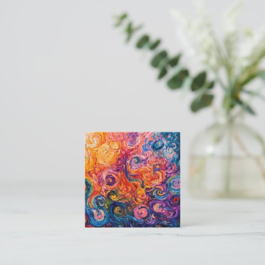 Psychedelische Wirbel Ölgemälde Begleitkarte (Stehend Vorderseite)