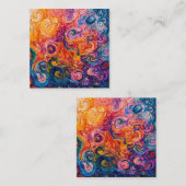 Psychedelische Wirbel Ölgemälde Begleitkarte (Vorne/Hinten)