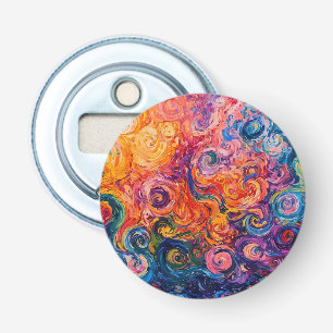 Psychedelische Wirbel Ölgemälde Flaschenöffner