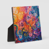 Psychedelische Wirbel Ölgemälde Fotoplatte (Vorderseite)