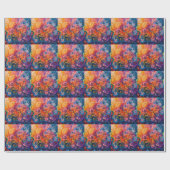 Psychedelische Wirbel Ölgemälde Geschenkpapier (Flach)