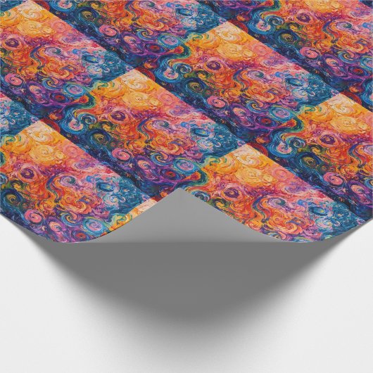 Psychedelische Wirbel Ölgemälde Geschenkpapier (Ecke)