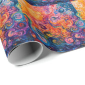 Psychedelische Wirbel Ölgemälde Geschenkpapier (Rolleneckpunkt)