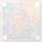 Psychedelische Wirbel Ölgemälde Glasuntersetzer (Rückseite)