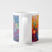 Psychedelische Wirbel Ölgemälde Jumbo-Tasse (Rückseite)