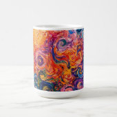 Psychedelische Wirbel Ölgemälde Kaffeetasse (Mittel)