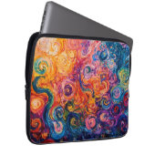 Psychedelische Wirbel Ölgemälde Laptopschutzhülle (Vorne Rechts)