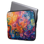 Psychedelische Wirbel Ölgemälde Laptopschutzhülle (Vorderseite Links)