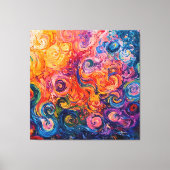 Psychedelische Wirbel Ölgemälde Leinwanddruck (Vorderseite)