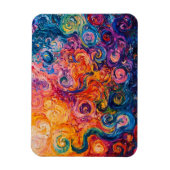 Psychedelische Wirbel Ölgemälde Magnet (Vertikal)