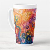 Psychedelische Wirbel Ölgemälde Milchtasse (Linke Ecke)