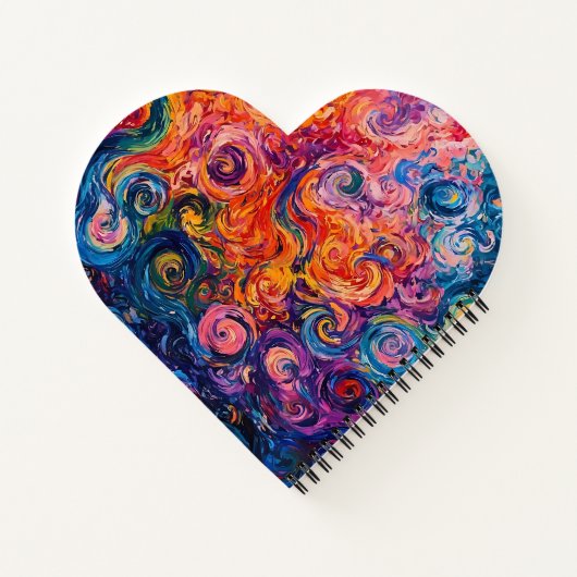 Psychedelische Wirbel Ölgemälde Notizblock (Rückseite)