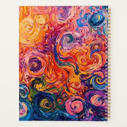 Psychedelische Wirbel Ölgemälde Planer (Rückseite)