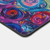 Psychedelische Wirbel Ölgemälde Schreibtischunterlage (Ecke)