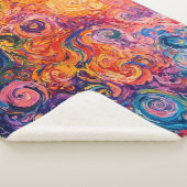 Psychedelische Wirbel Ölgemälde Sherpadecke (3/4)