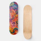 Psychedelische Wirbel Ölgemälde Skateboard (Vorderseite)