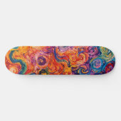 Psychedelische Wirbel Ölgemälde Skateboard (Horizontal)