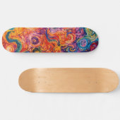 Psychedelische Wirbel Ölgemälde Skateboard (Horizontal)