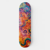 Psychedelische Wirbel Ölgemälde Skateboard (Vorderseite)