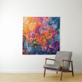 Psychedelische Wirbel Ölgemälde Wandteppich (Beispiel)