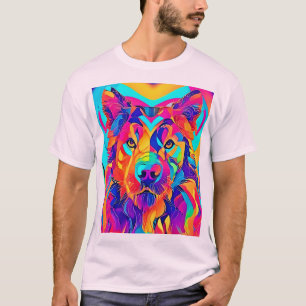 Psychedelische Wolf Majestät T-Shirt