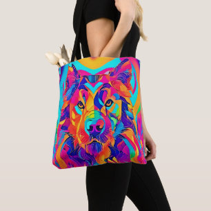 Psychedelische Wolf Majestät Tasche