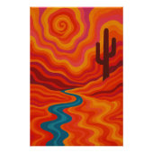 Psychedelische Wüste in der Wirbelsonne Poster (Vorderseite)