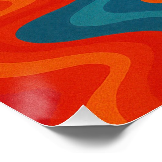 Psychedelische Wüste in der Wirbelsonne Poster (Ecke)