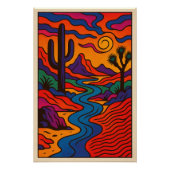 Psychedelische Wüstenlandschaft Poster (Vorderseite)