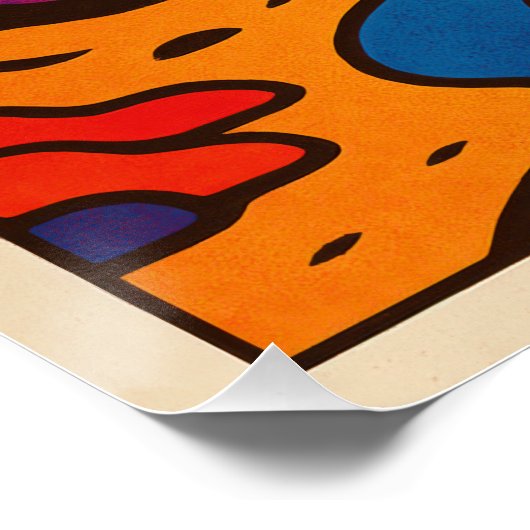 Psychedelische Wüstenlandschaft Poster (Ecke)