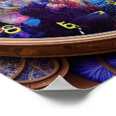 "Psychedelische Zeitwarp: AI-generierte Trippy-Det Poster (Ecke)