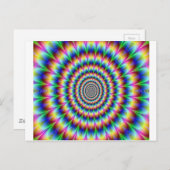 Psychedelische Zirkel bewegende Illusion dazzisier Postkarte (Vorne/Hinten)