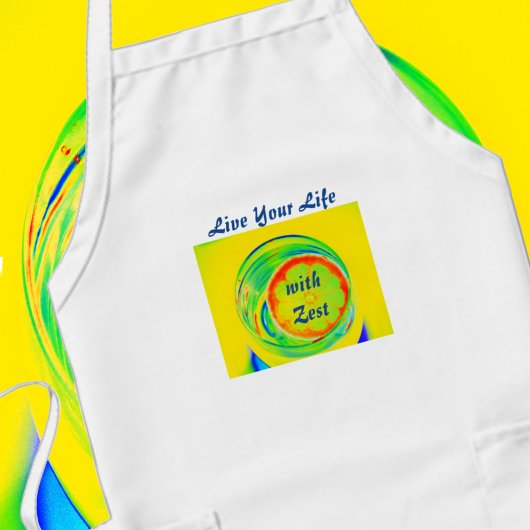 Psychedelische Zitrusfrüchte Leben mit Zest Lange Schürze