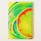 Psychedelische Zitrusfrüchte Leben mit Zest Planer (Rückseite)