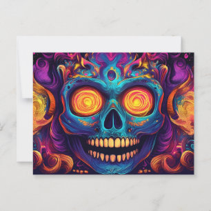 Psychedelische Zuckerkultur - Tag der Toten Postkarte