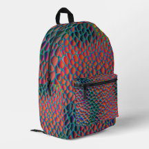 Psychedelischer 3D-Schlangenhaut-Rucksack – Buntes