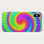 Psychedelischer 70er Retro gefärbte KrawatteHippie Case-Mate iPhone Hülle (Rückseite (Horizontal))
