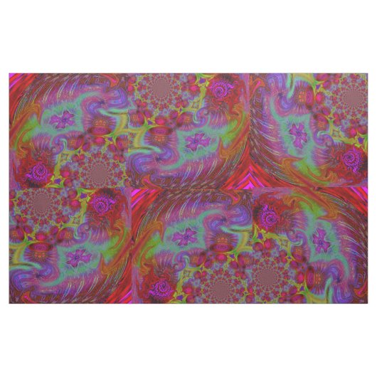 Psychedelischer abstrakter Entwurf des dunklen Stoff (Yard (91,4 cm))
