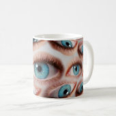 Psychedelischer abstrakter Hintergrund des verzerr Kaffeetasse (VorderseiteRechts)