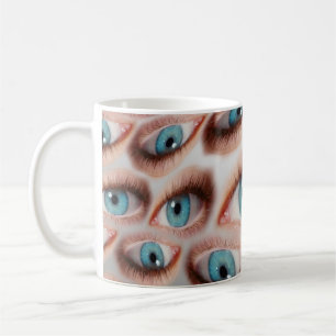 Psychedelischer abstrakter Hintergrund des verzerr Kaffeetasse