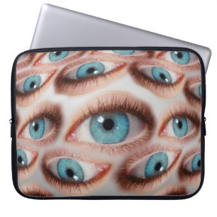 Psychedelischer abstrakter Hintergrund des verzerr Laptopschutzhülle