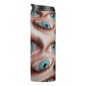 Psychedelischer abstrakter Hintergrund des verzerr Thermosbecher (Nach rechts gedreht)