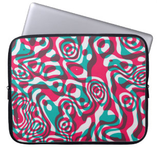 Psychedelischer Acid-nahtloser funky Hintergrund. Laptopschutzhülle