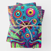 Psychedelischer Albtraum in Candyland Geschenkpapier Set (Beispiel)