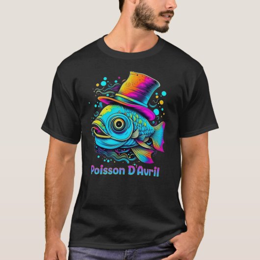 Psychedelischer Aprilfisch T-Shirt (Vorderseite)