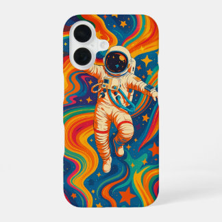 Psychedelischer Astronaut – Groovy Kosmische Welle iPhone 16 Hülle