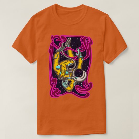 psychedelischer Astronautenraum T-Shirt (Design vorne)