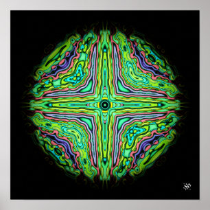 Psychedelischer Augenlider aus einer bunten Hölle Poster