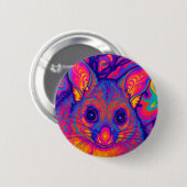 psychedelischer australischer Buschkletterbeutler Button (Vorne & Hinten)